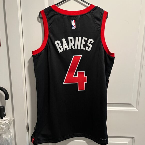 Men's Jordan Brand Scottie Barnes Toronto Raptors Jersey - Black - Picture 3 of 10